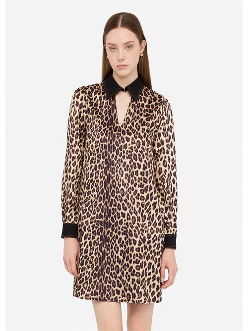 Abito corto animalier con cut-out Liu Jo | UF5209T082A.87473